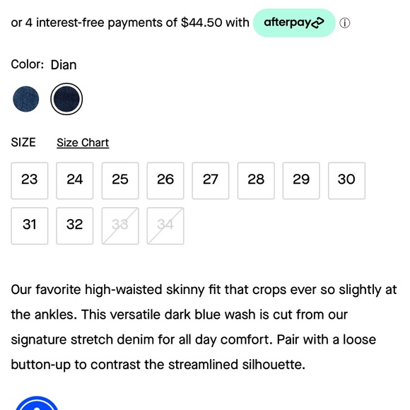 7FAMK NWT ankle skinny jean in Dian - Picture 10 of 14